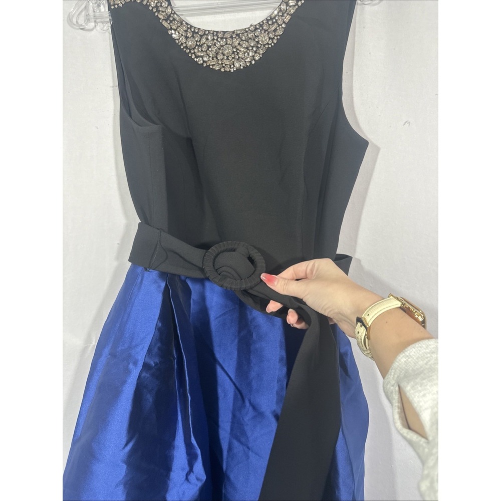 NEW $1095 SACHIN & BABI [ 10 ] Monica Sleeveless Sequined BallGown Black #J2111 - Picture 11 of 16